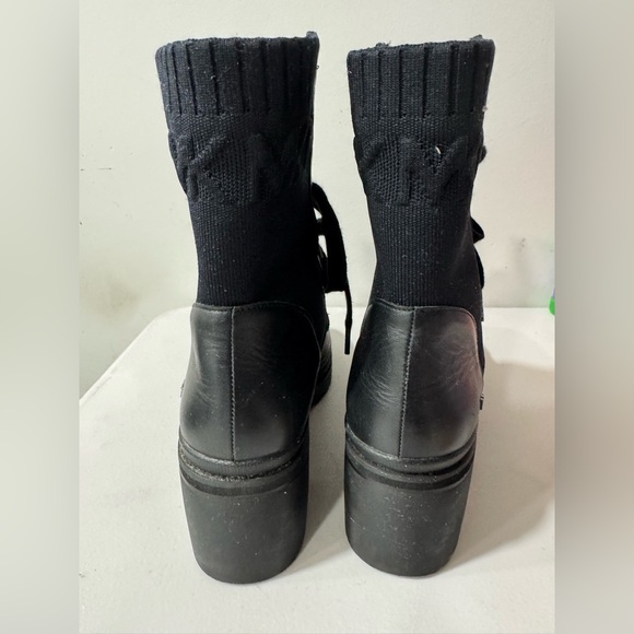 MK Brea Stretch-Knit and Leather Combat Boot-8 - Picture 6 of 7